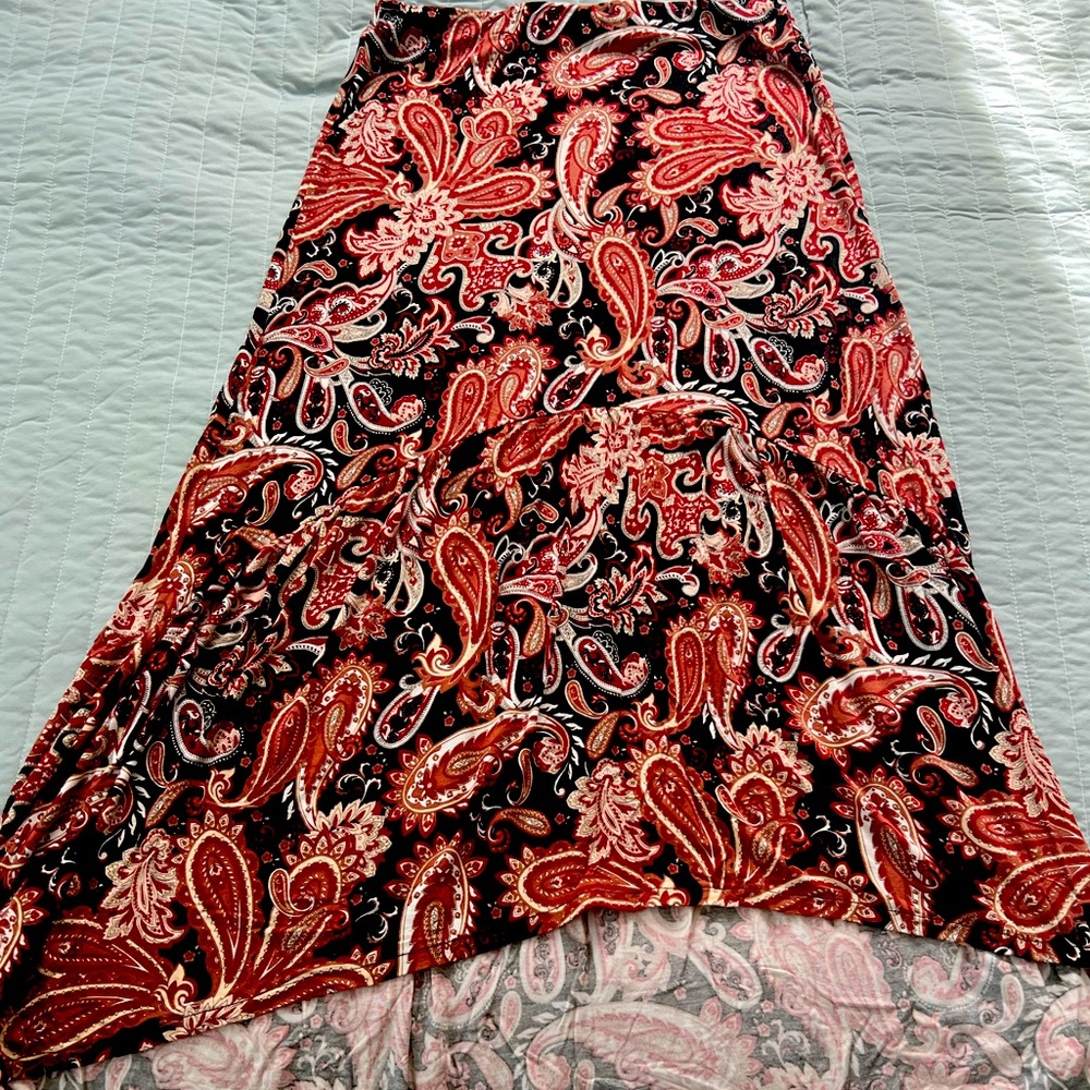MNG asymmetrical midi skirt